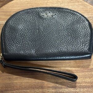 Kate Spade Black Pebbled Leather Wristlet | Clutch NWT